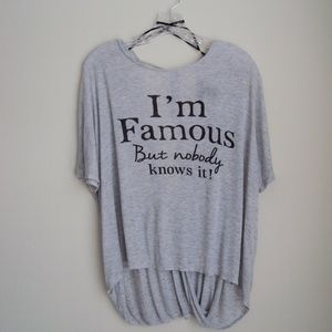 Forever 21 Gray Open Back Tee (B18)